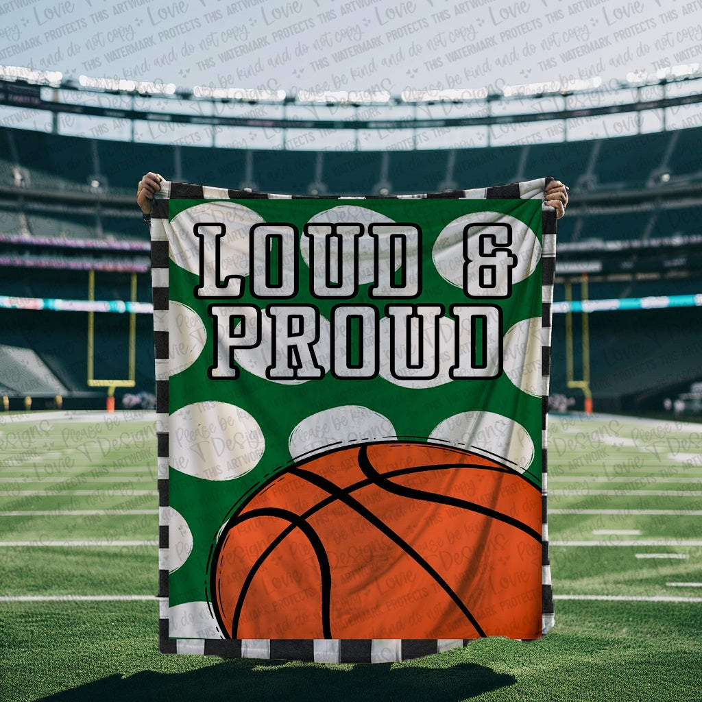 Loud and Proud Baseball Blanket Mockup-Lovie T Designs