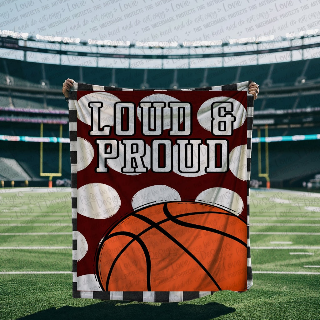 Loud and Proud Baseball Blanket Mockup-Lovie T Designs