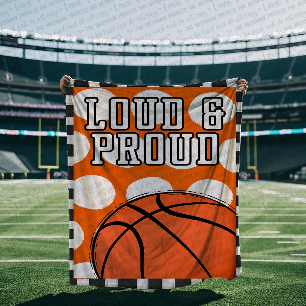 Loud and Proud Baseball Blanket Mockup-Lovie T Designs