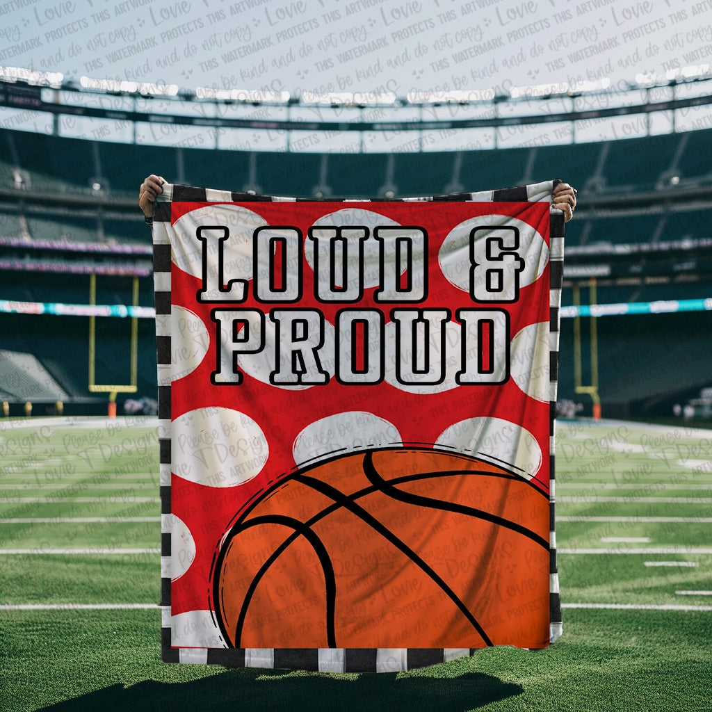 Loud and Proud Baseball Blanket Mockup-Lovie T Designs