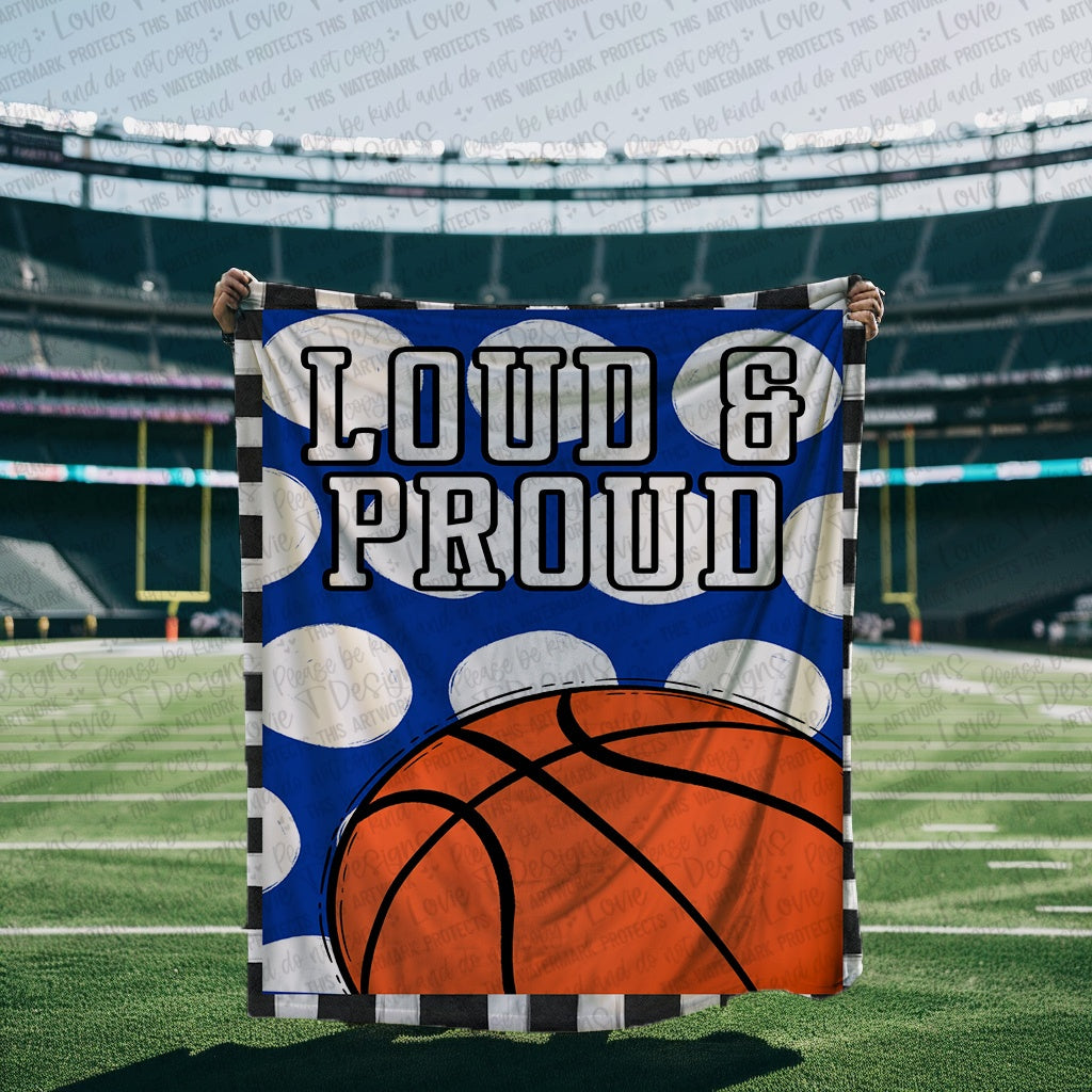 Loud and Proud Baseball Blanket Mockup-Lovie T Designs