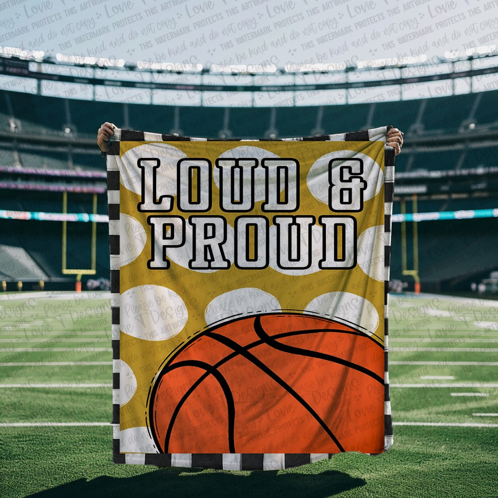 Loud and Proud Baseball Blanket Mockup-Lovie T Designs