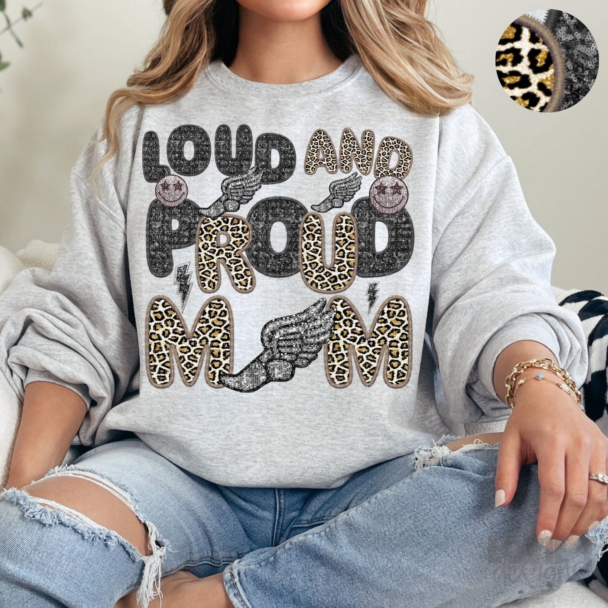 Loud and Proud Faux Sequin + Faux Embroidery-Lovie T Designs