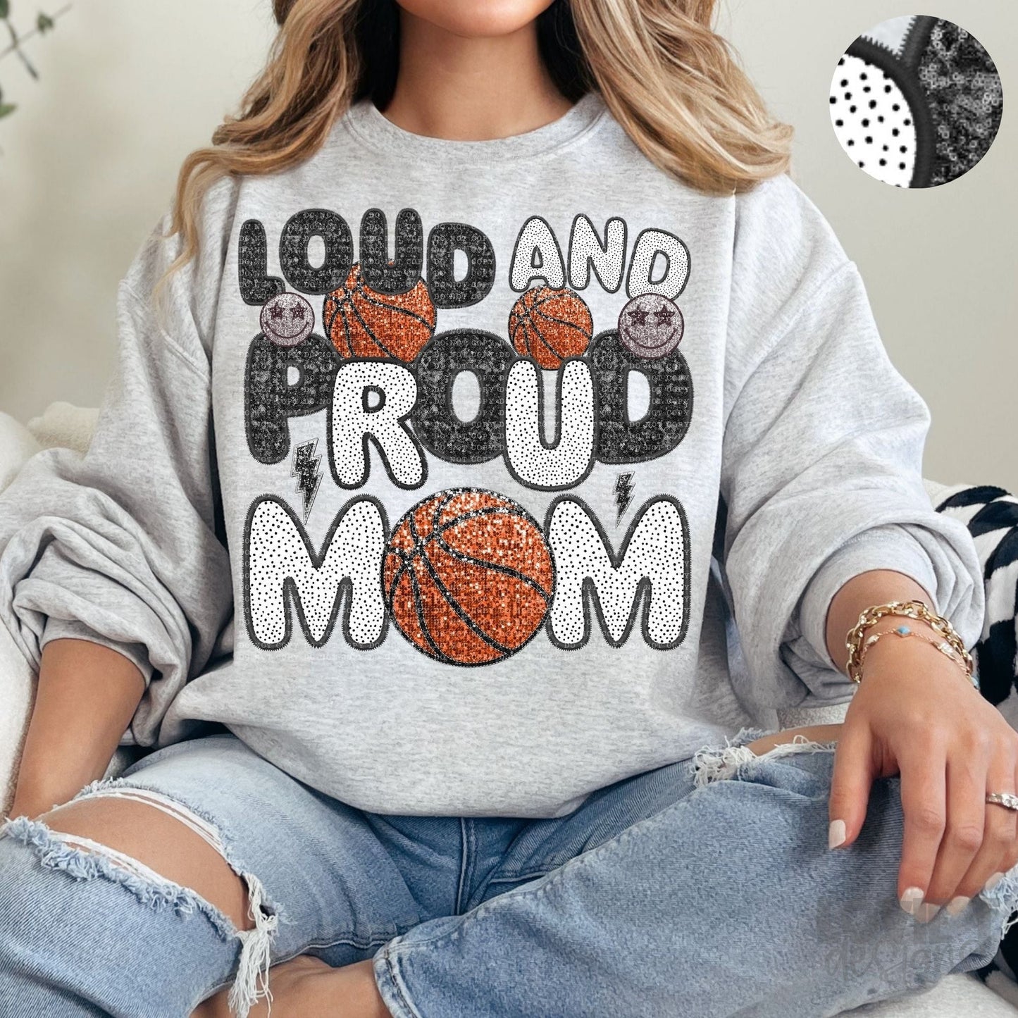 Loud and Proud Faux Sequin + Faux Embroidery-Lovie T Designs