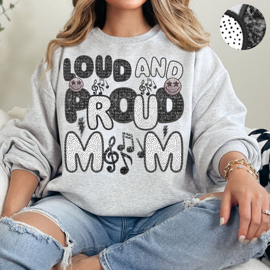 Loud and Proud Faux Sequin + Faux Embroidery-Lovie T Designs