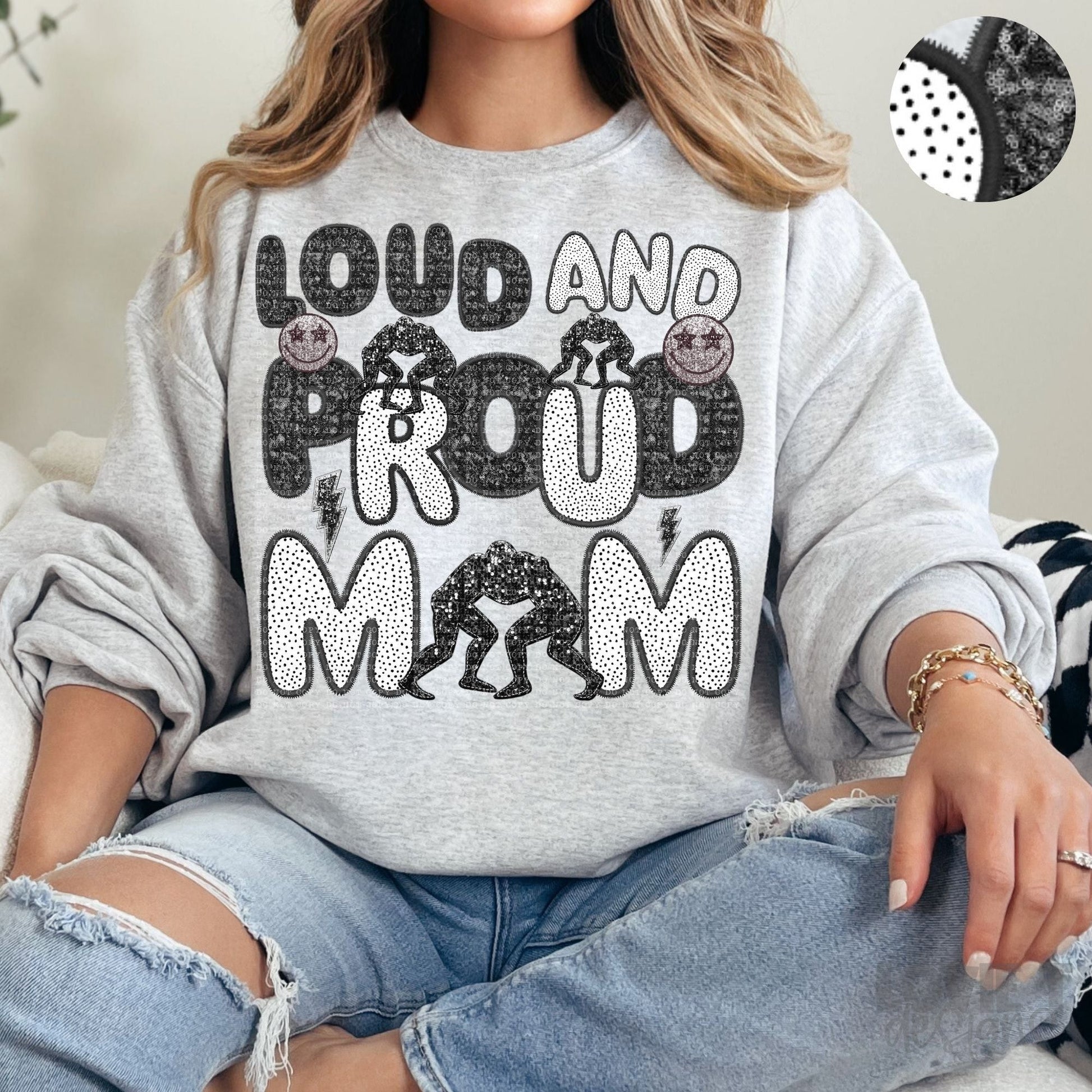 Loud and Proud Faux Sequin + Faux Embroidery-Lovie T Designs