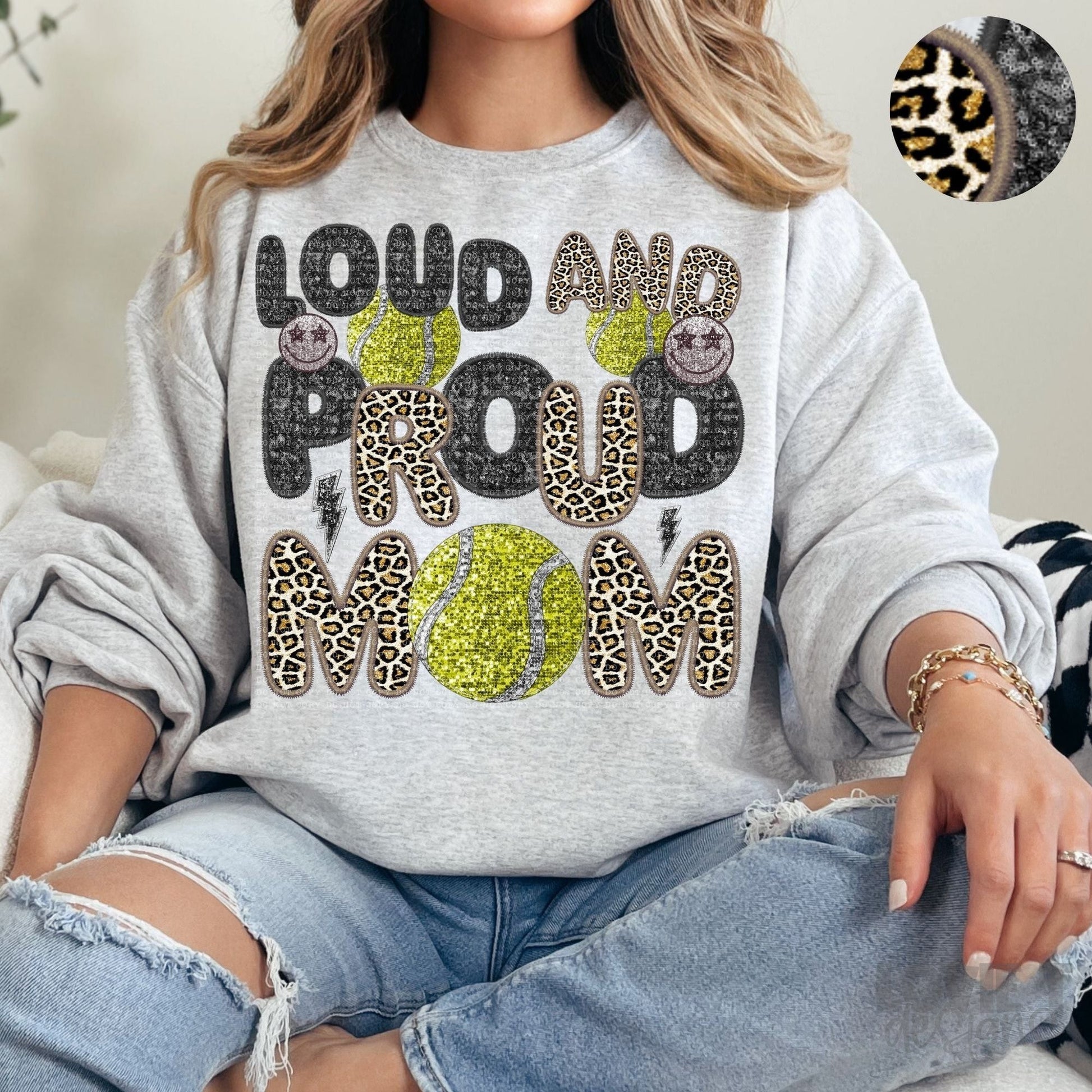 Loud and Proud Faux Sequin + Faux Embroidery-Lovie T Designs