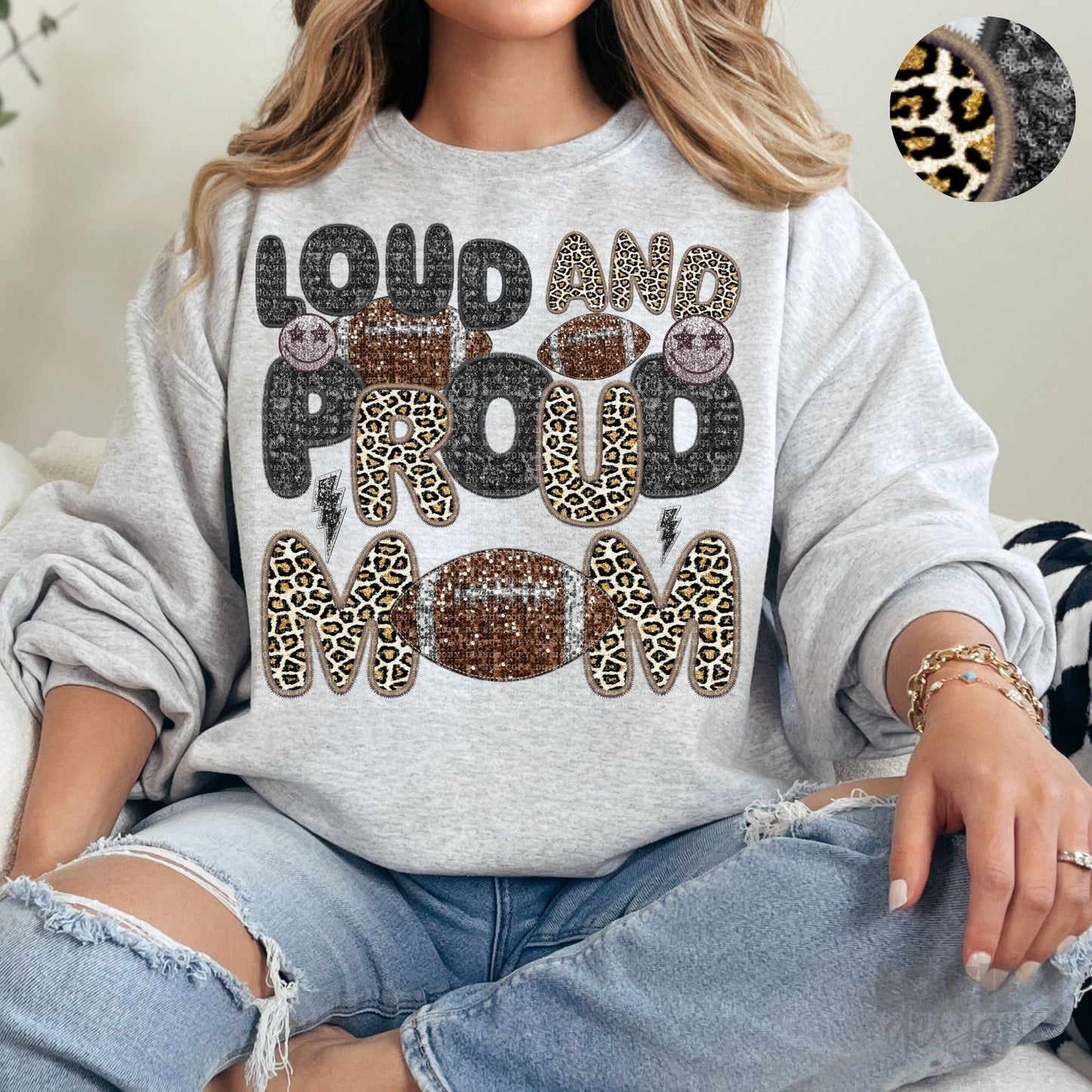 Loud and Proud Faux Sequin + Faux Embroidery-Lovie T Designs