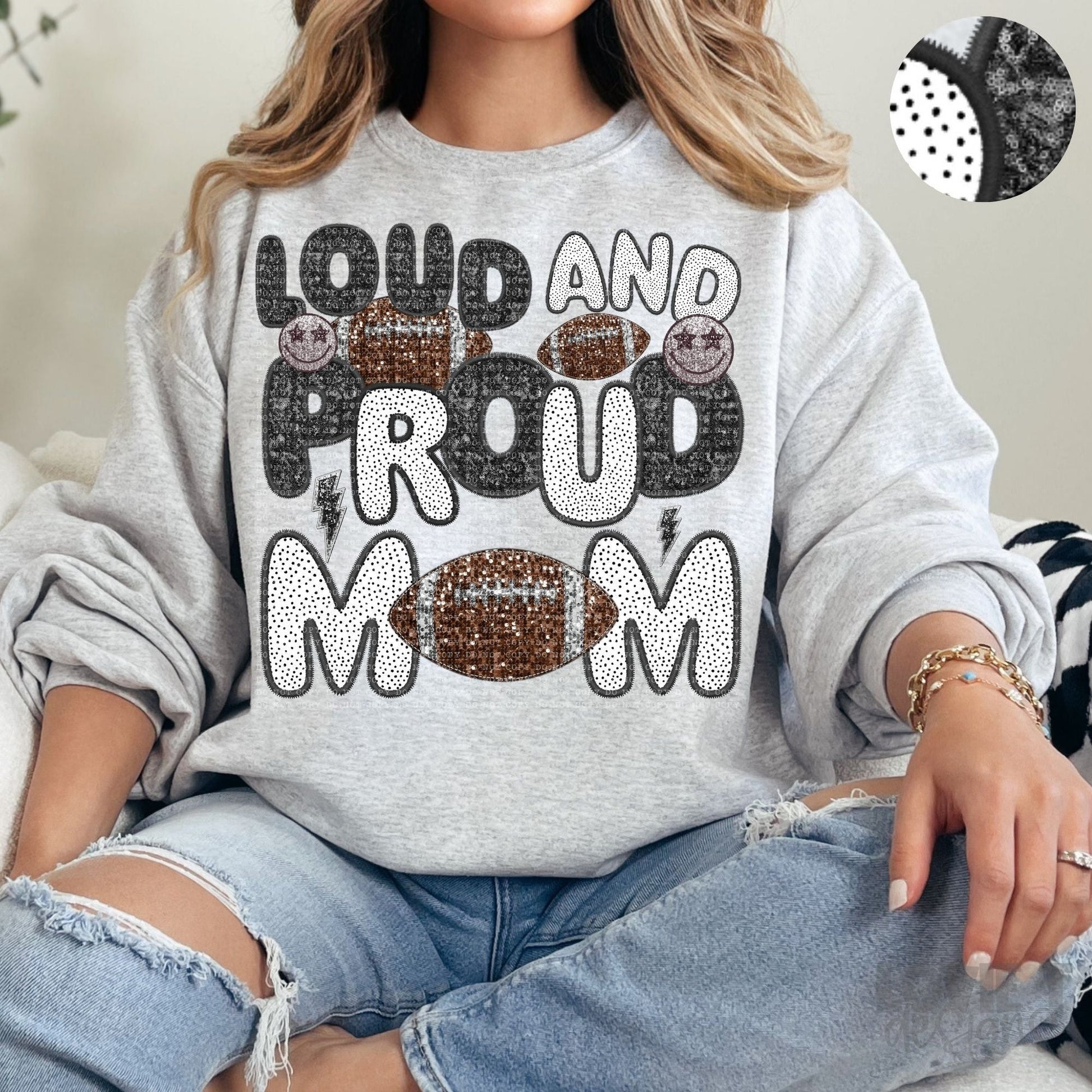 Loud and Proud Faux Sequin + Faux Embroidery-Lovie T Designs