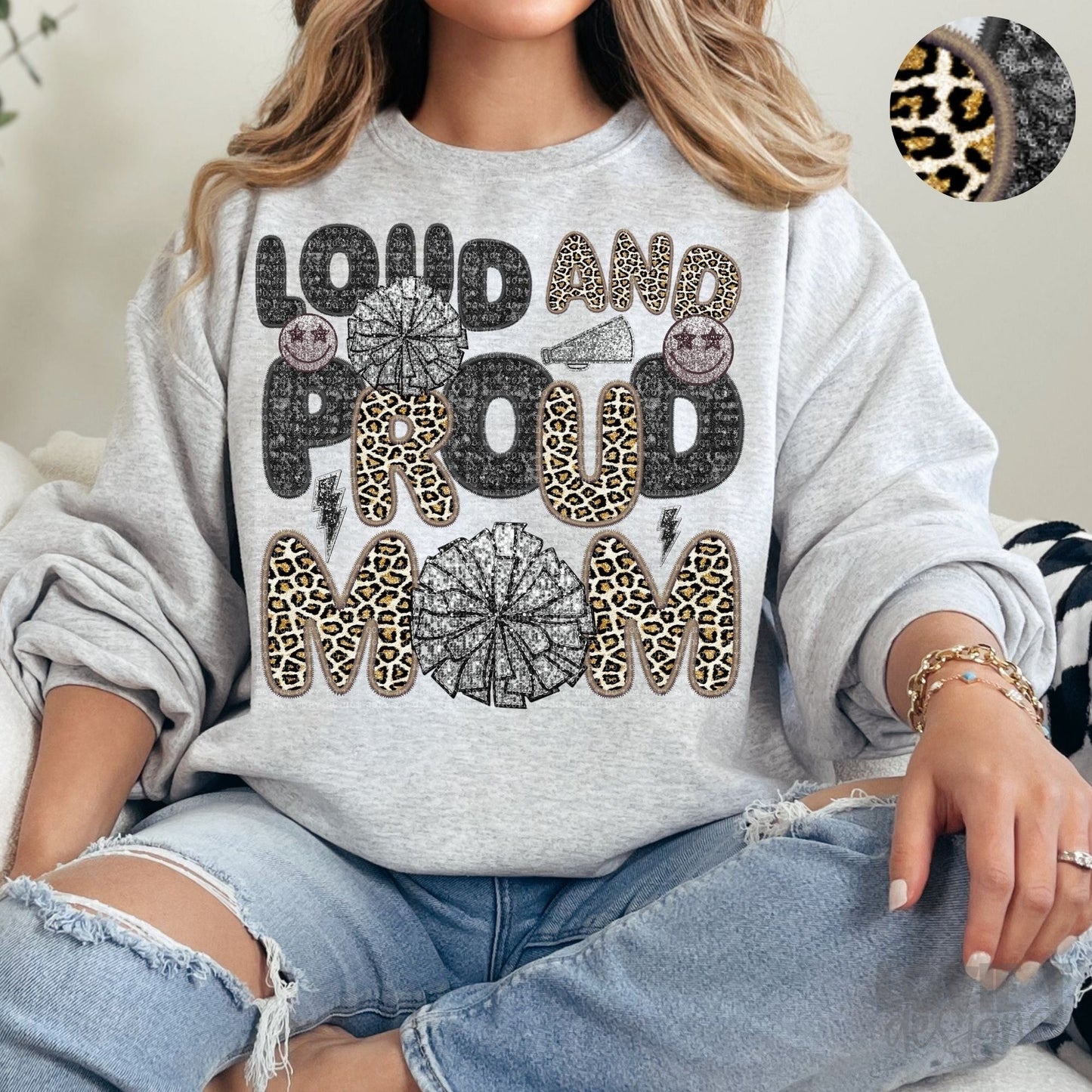 Loud and Proud Faux Sequin + Faux Embroidery-Lovie T Designs