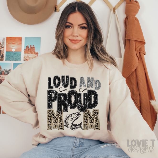 Loud and Proud Faux Sequin + Faux Embroidery-Lovie T Designs