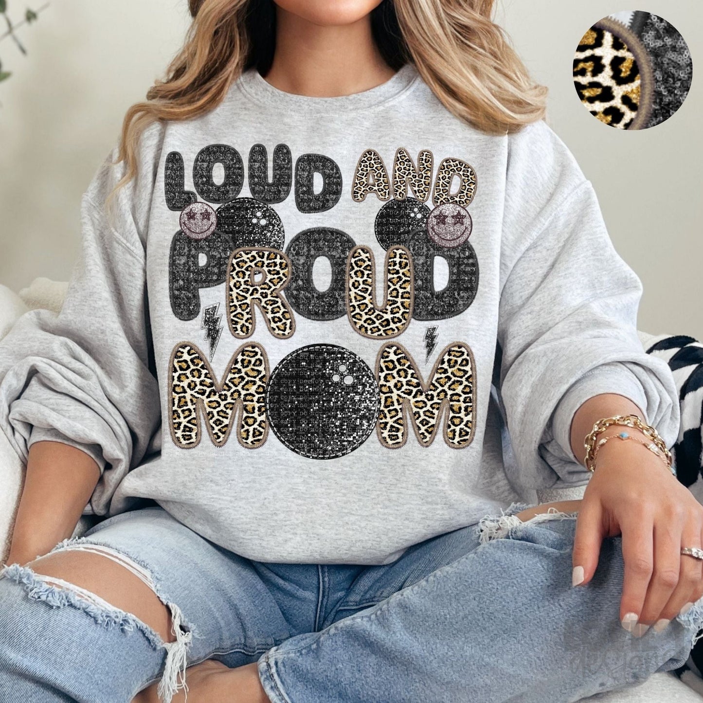 Loud and Proud Faux Sequin + Faux Embroidery-Lovie T Designs