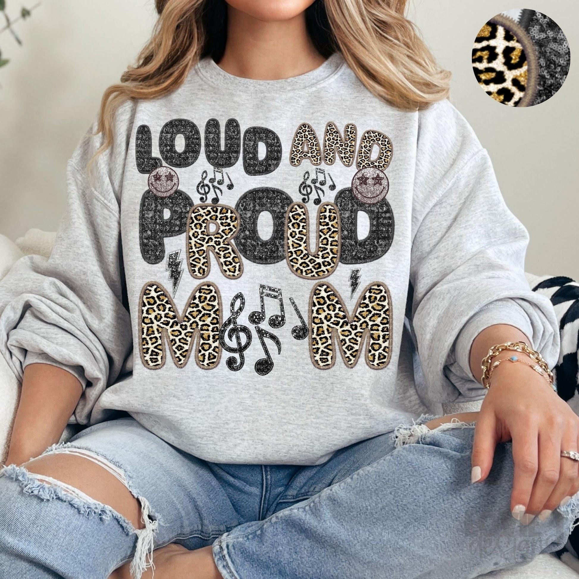 Loud and Proud Faux Sequin + Faux Embroidery-Lovie T Designs