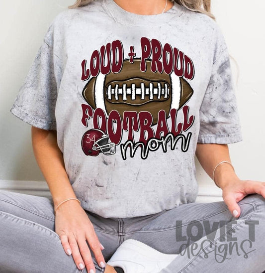 Loud and Proud Football ***Custom Name and Number Can Be Added***-Lovie T Designs