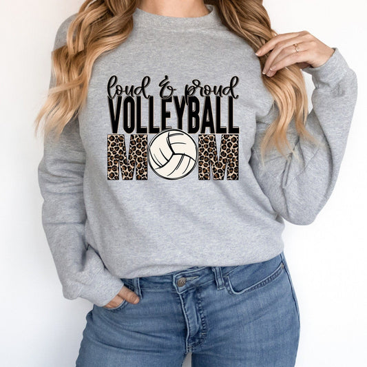 Loud and Proud Volleyball Mom-Lovie T Designs