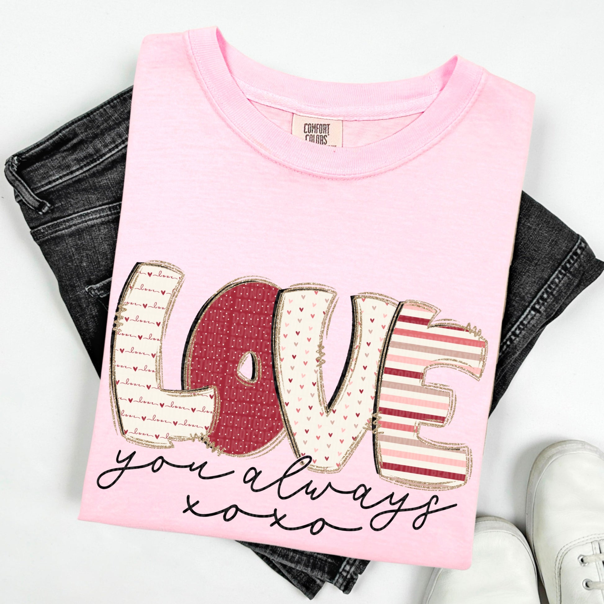 Love You Always XOXO-[DTF Transfer]-Lovie T Designs