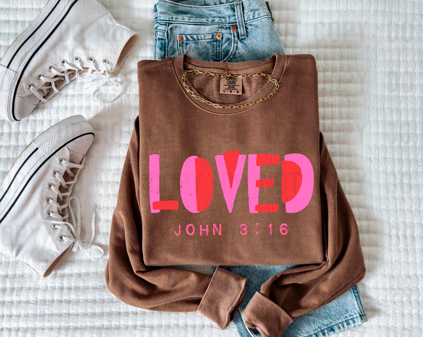 Loved John Three 16-[DTF Transfer]-Lovie T Designs