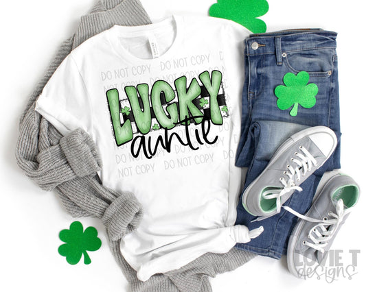 Lucky Auntie-Lovie T Designs