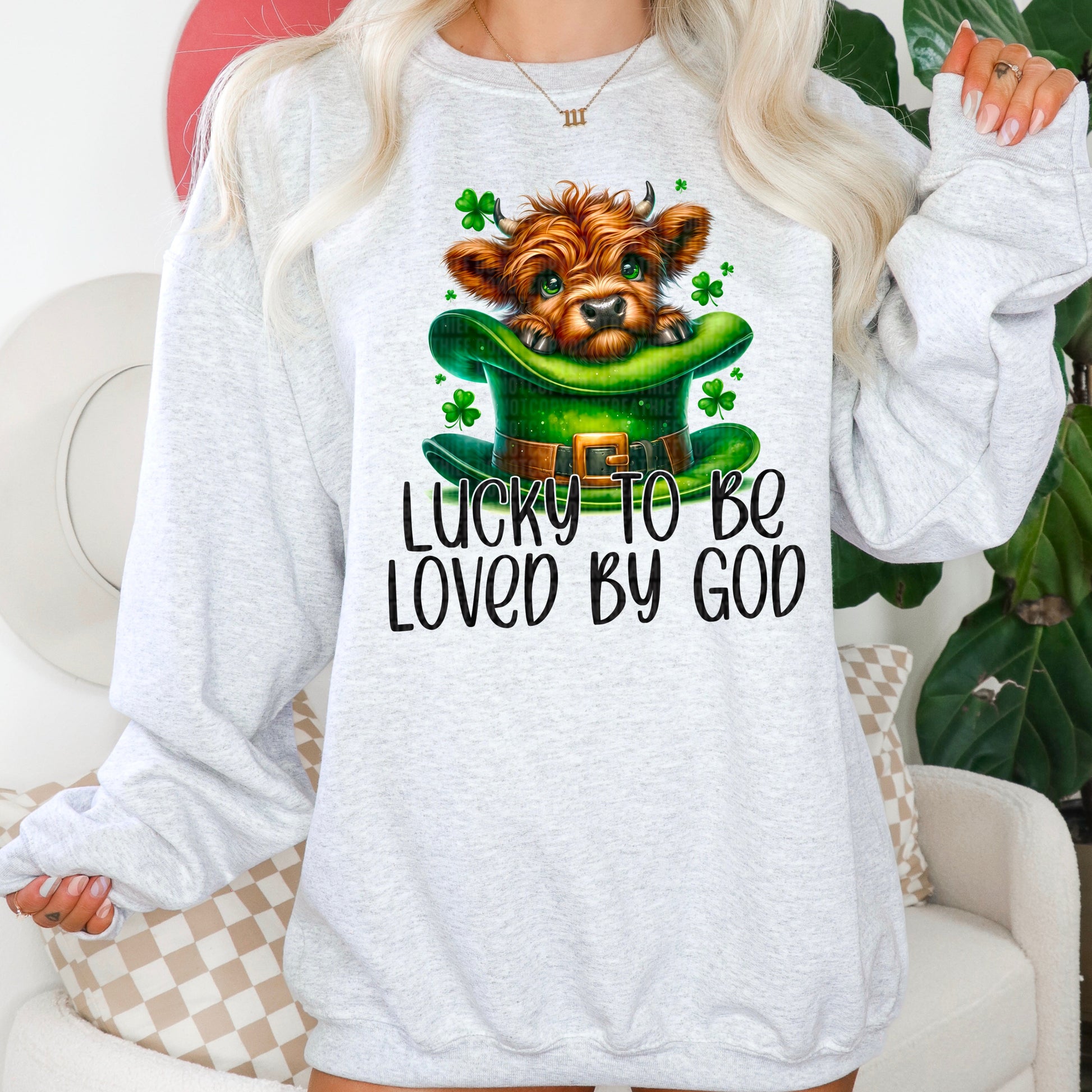 Lucky To Be Loved By God-[DTF Transfer]-Lovie T Designs