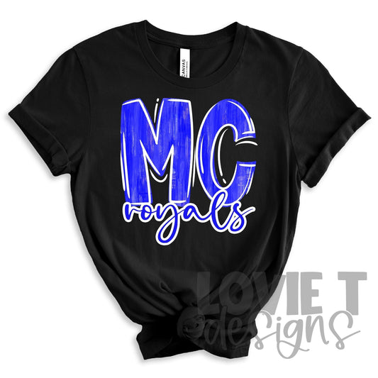 MC Royals Royal Blue and White-Lovie T Designs