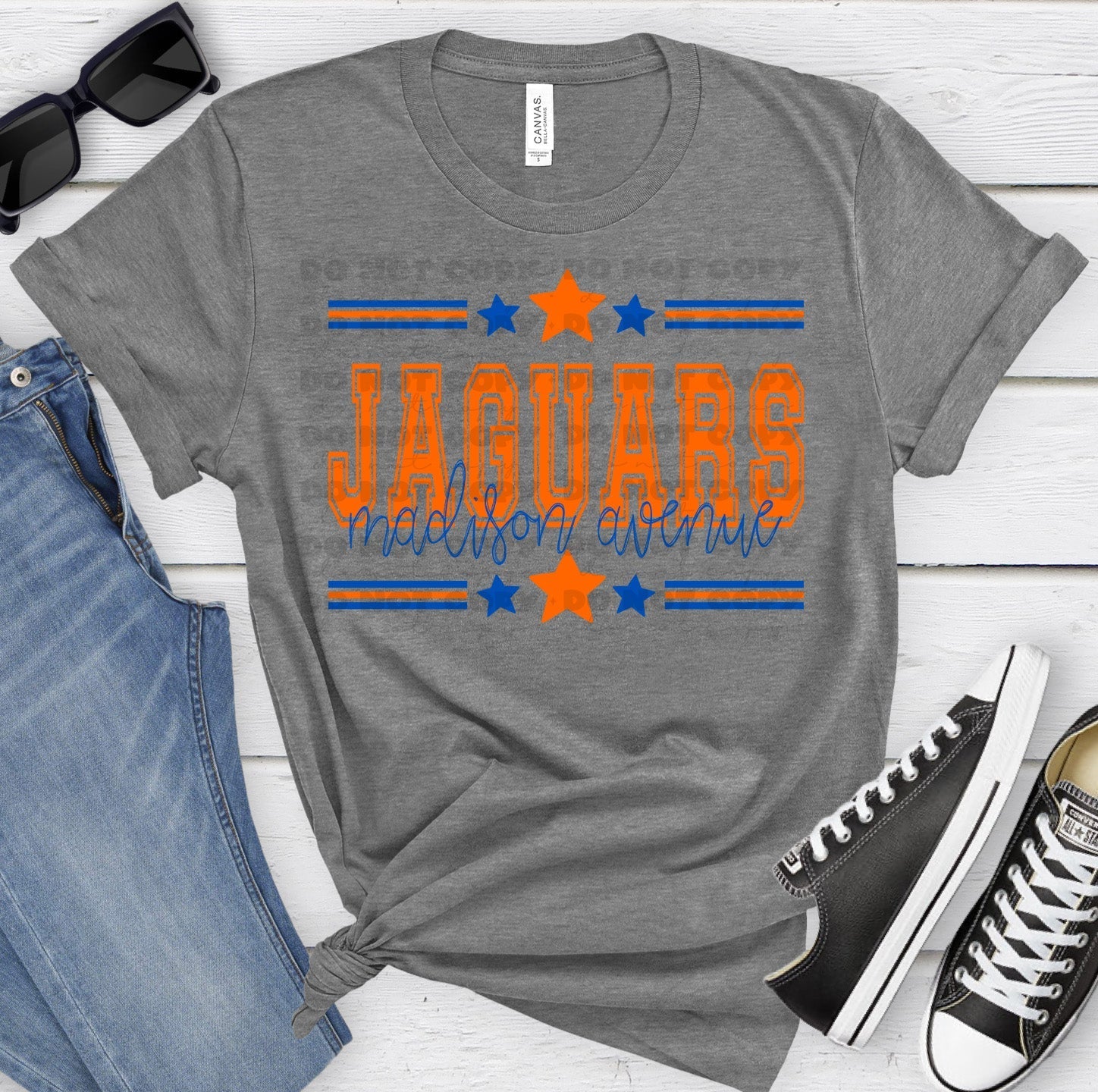 Madison Avenue Jaguars Orange Royal All STars-Lovie T Designs