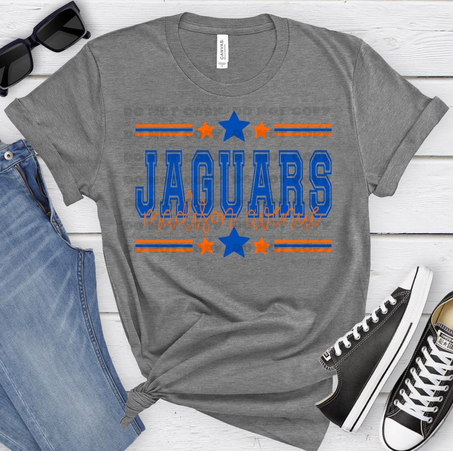 Madison Avenue Jaguars Royal Orange All Stars-Lovie T Designs