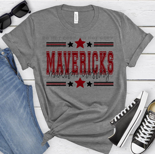 Madison Crossing Mavericks Garnet Black All Stars-Lovie T Designs