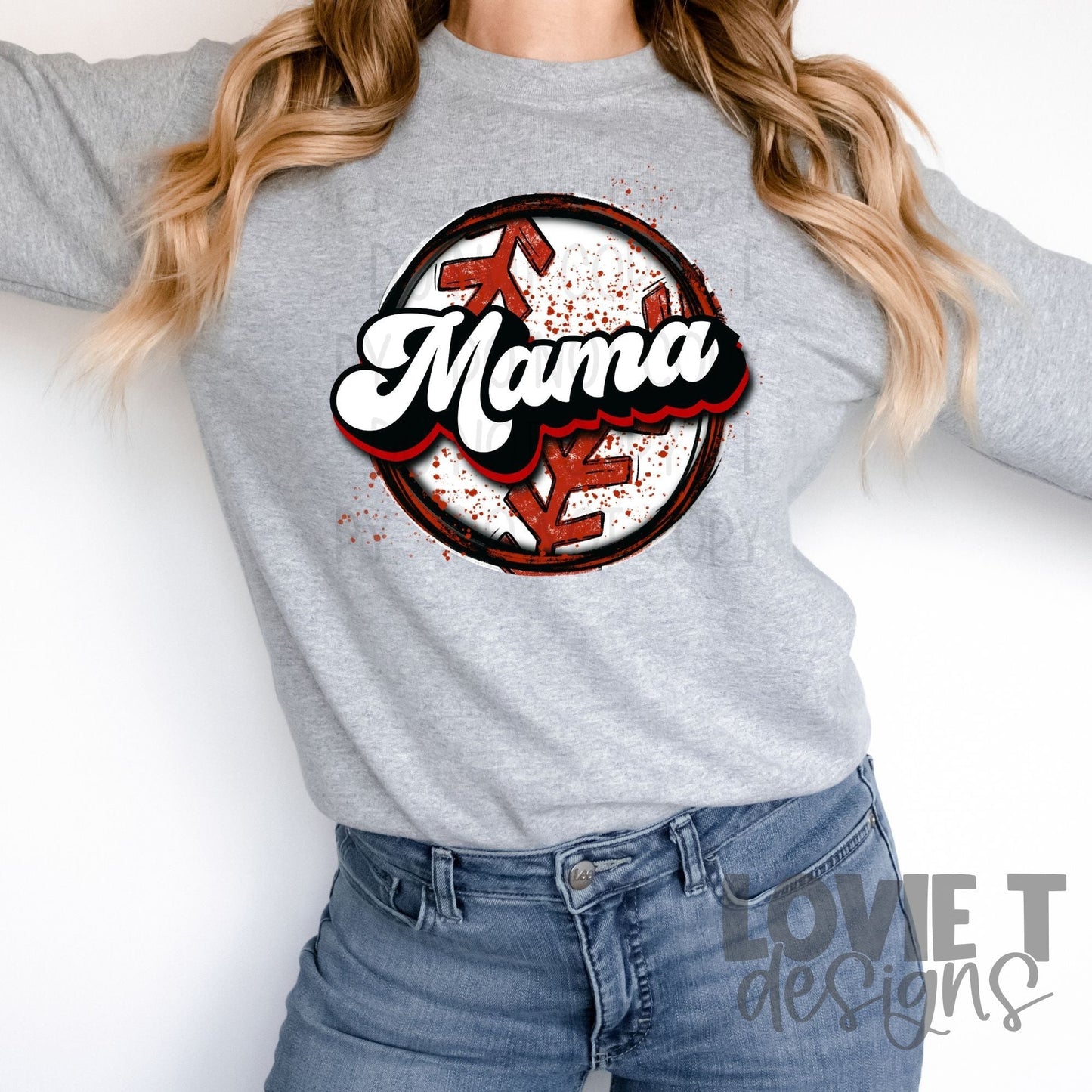 Mama Baseball-Lovie T Designs