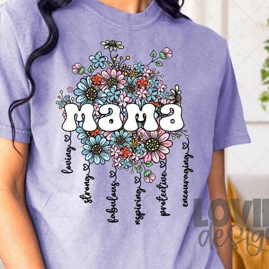 Mama Floral Affirmations-Lovie T Designs