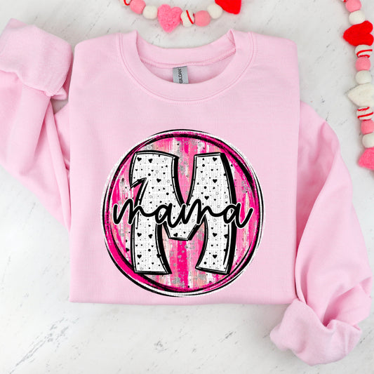 Mama Valentine Circle Name-[DTF Transfer]-Lovie T Designs