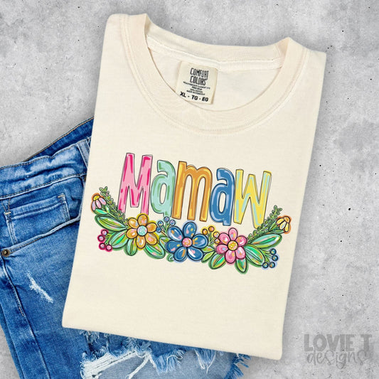 Mamaw Spring Floral Mother's Day-Lovie T Designs