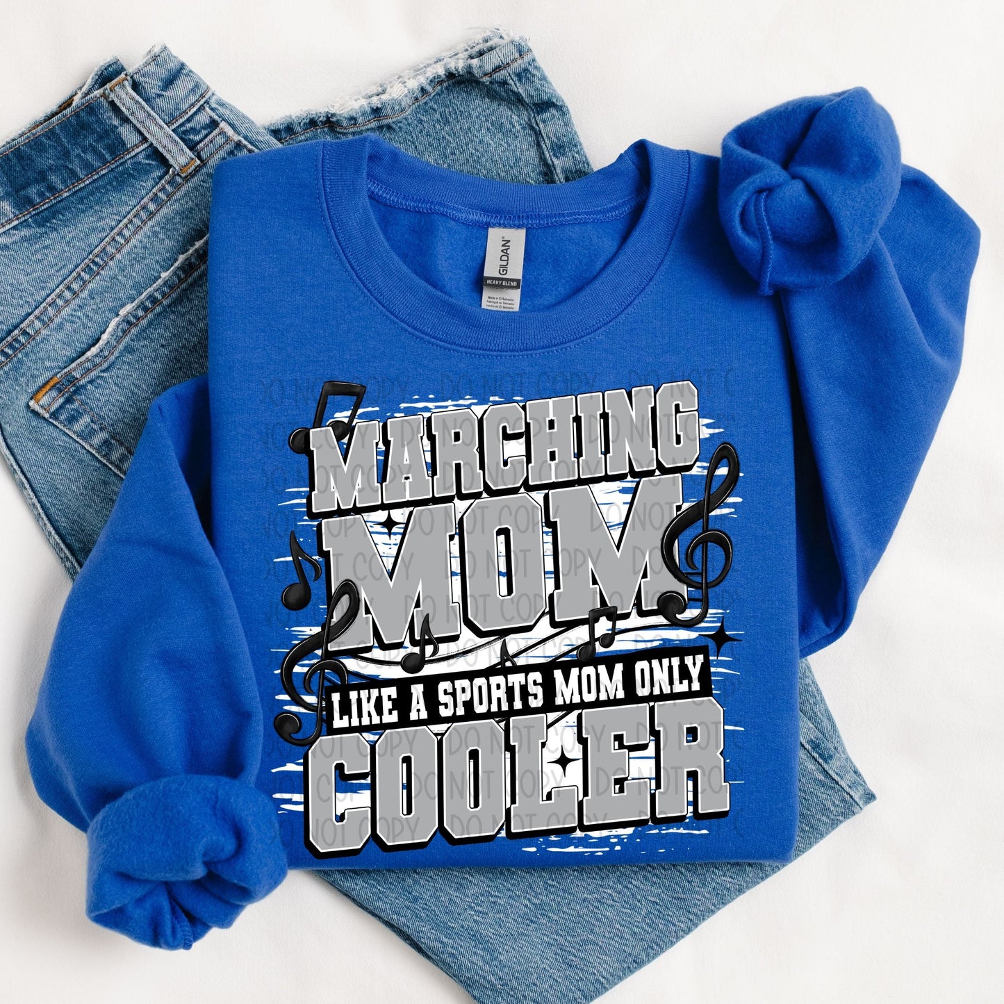 Marching Mom Like A Sport Mom Only Cooler- Light Gray-Lovie T Designs