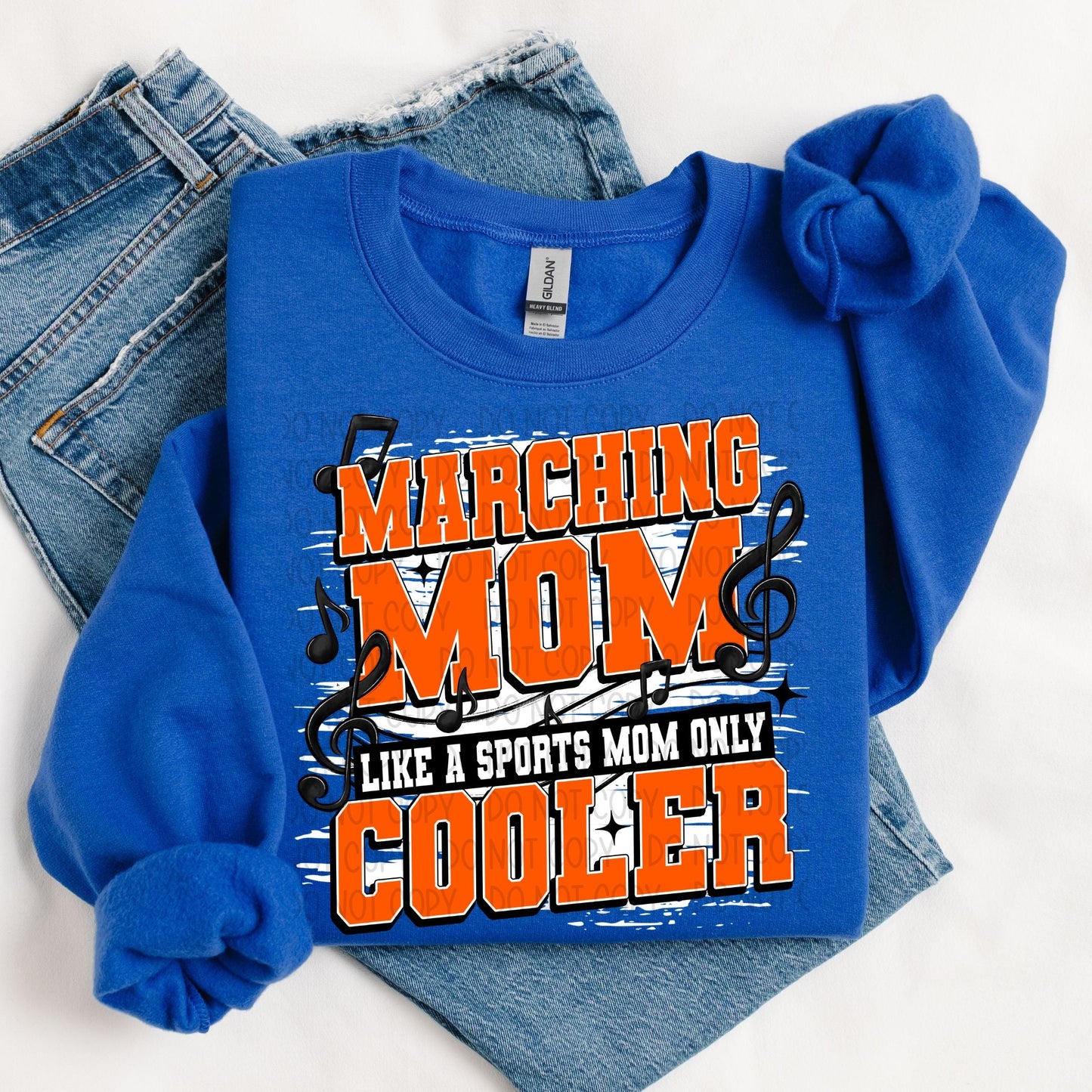 Marching Mom Like A Sport Mom Only Cooler- Orange-Lovie T Designs