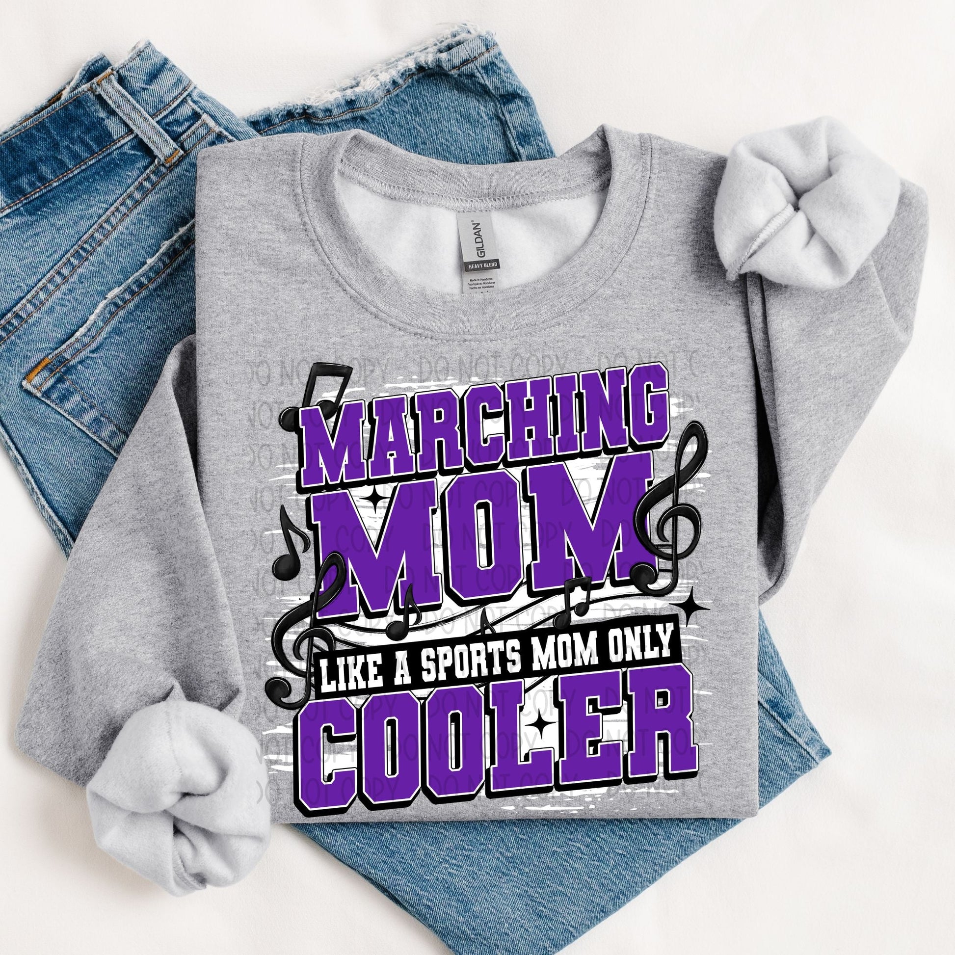 Marching Mom Like A Sport Mom Only Cooler- Purple-Lovie T Designs