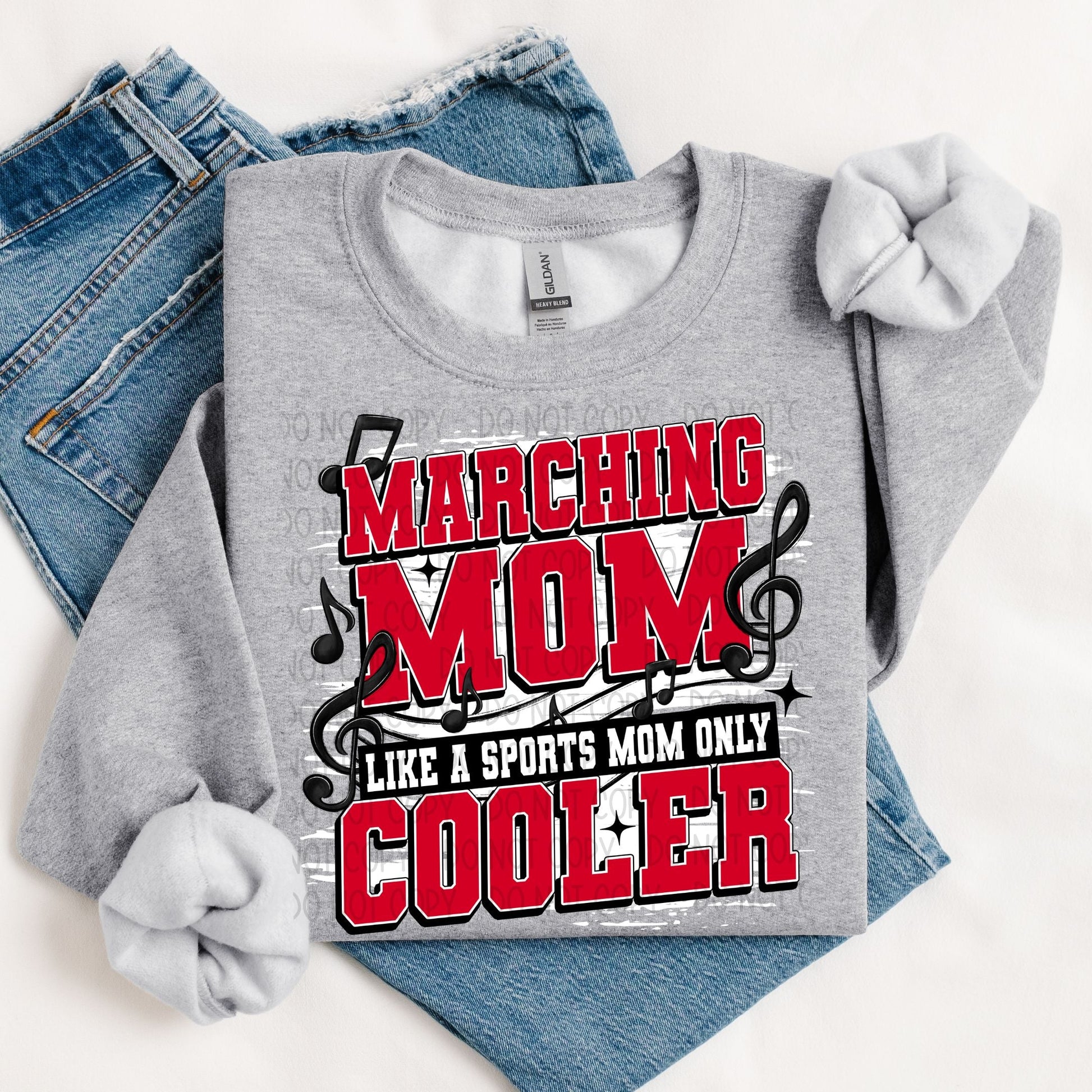 Marching Mom Like A Sport Mom Only Cooler- Red-Lovie T Designs