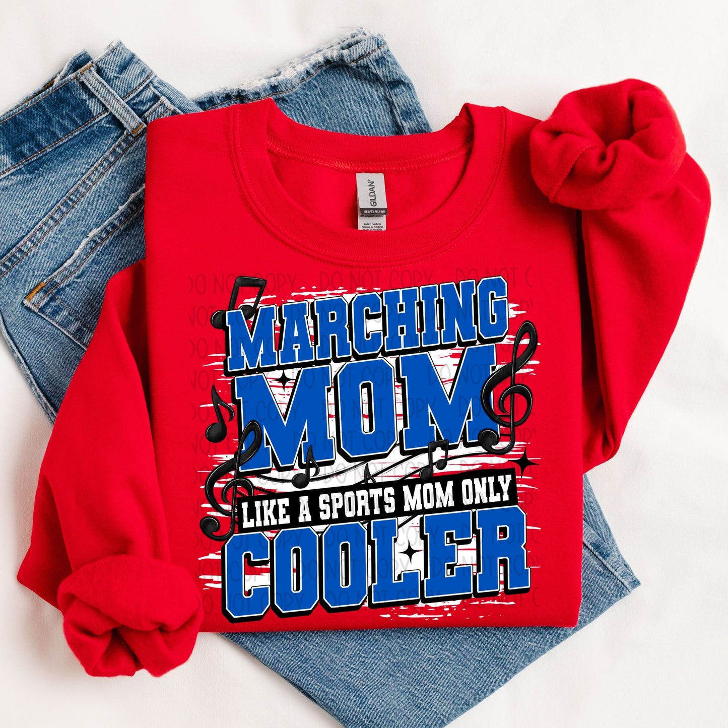 Marching Mom Like A Sport Mom Only Cooler- Royal Blue-Lovie T Designs