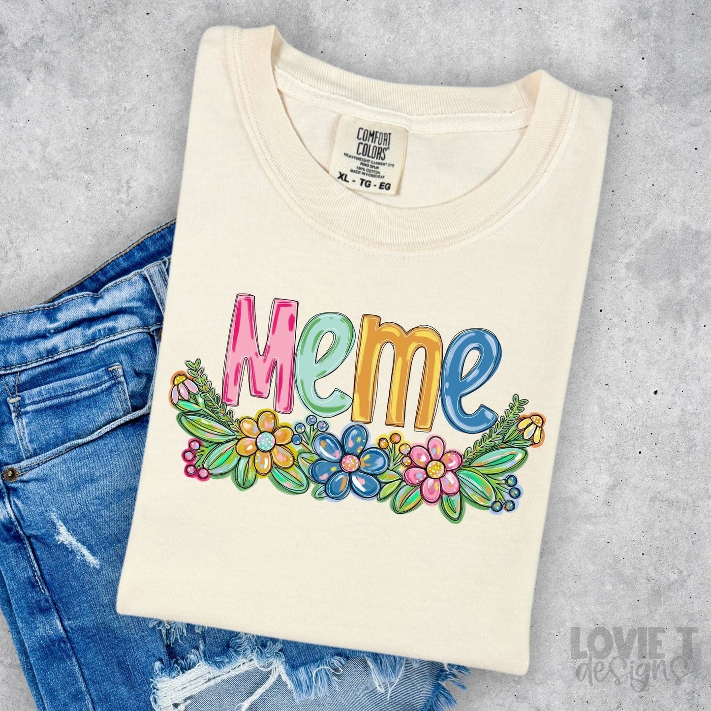 Meme Spring Floral Mother's Day-Lovie T Designs