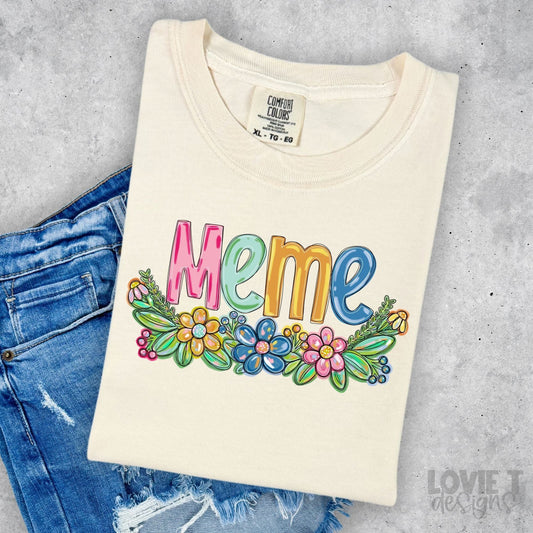 Meme Spring Floral Mother's Day-Lovie T Designs