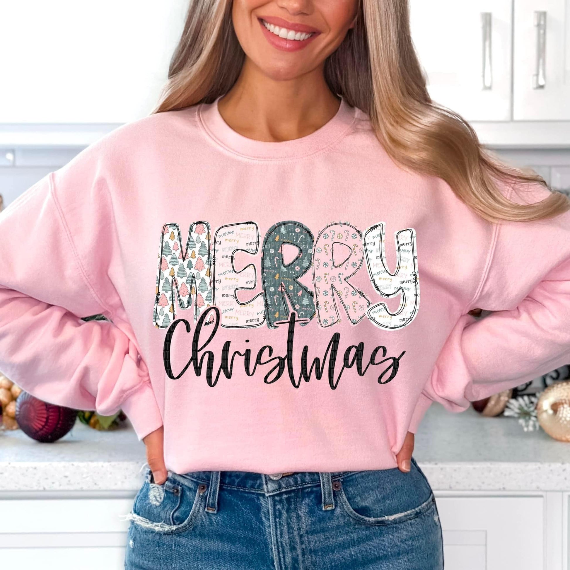 Merry Christmas Pink SDD-Lovie T Designs