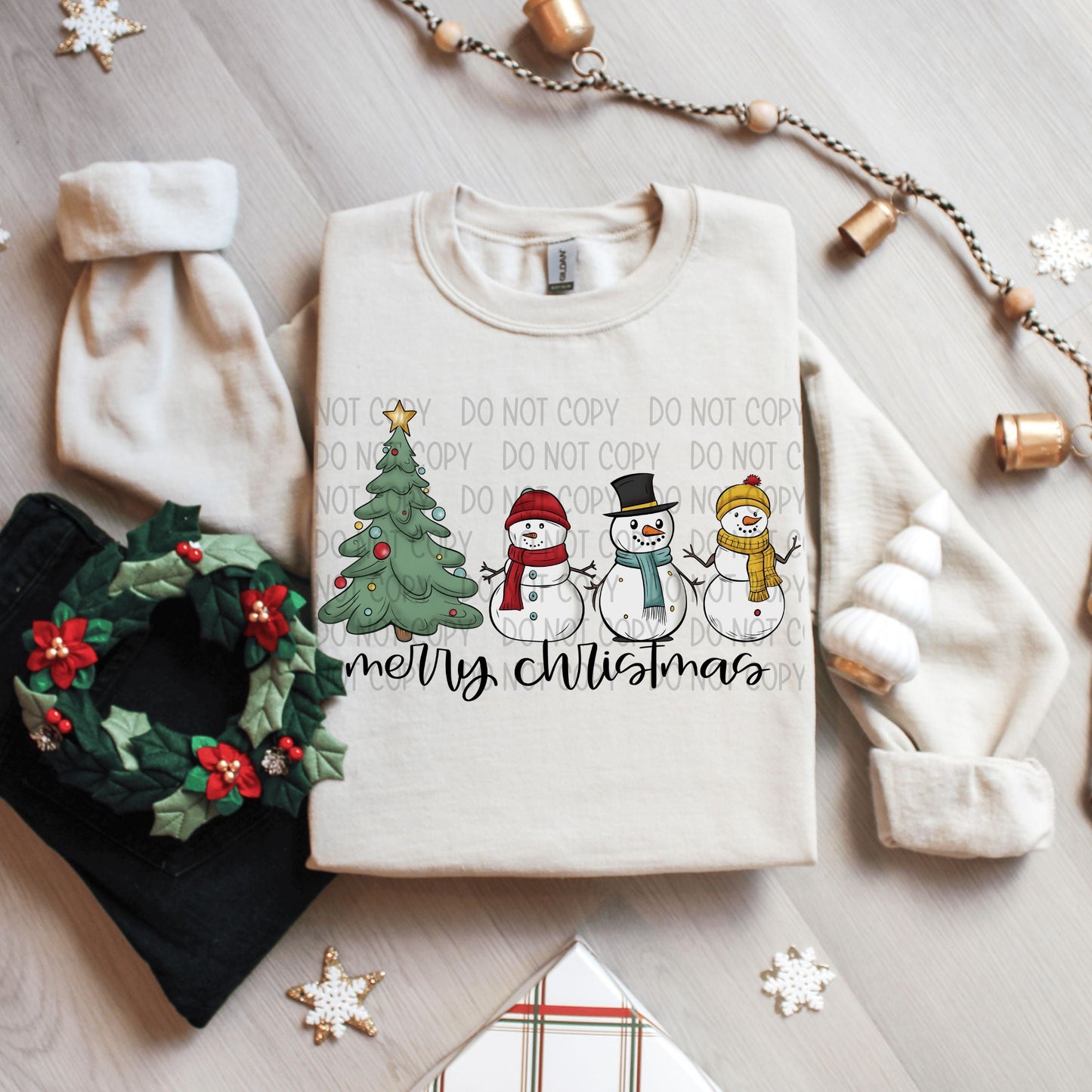 Merry Christmas Snowmen-Lovie T Designs