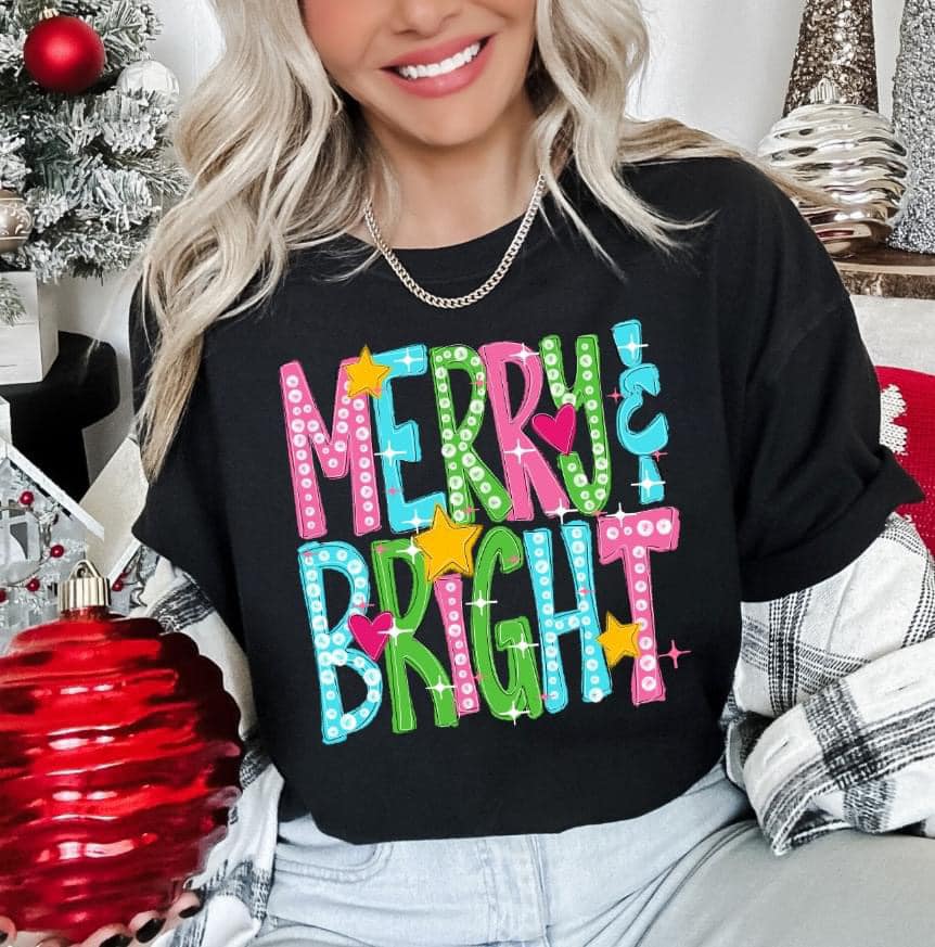 Merry and Bright Colorful-Lovie T Designs