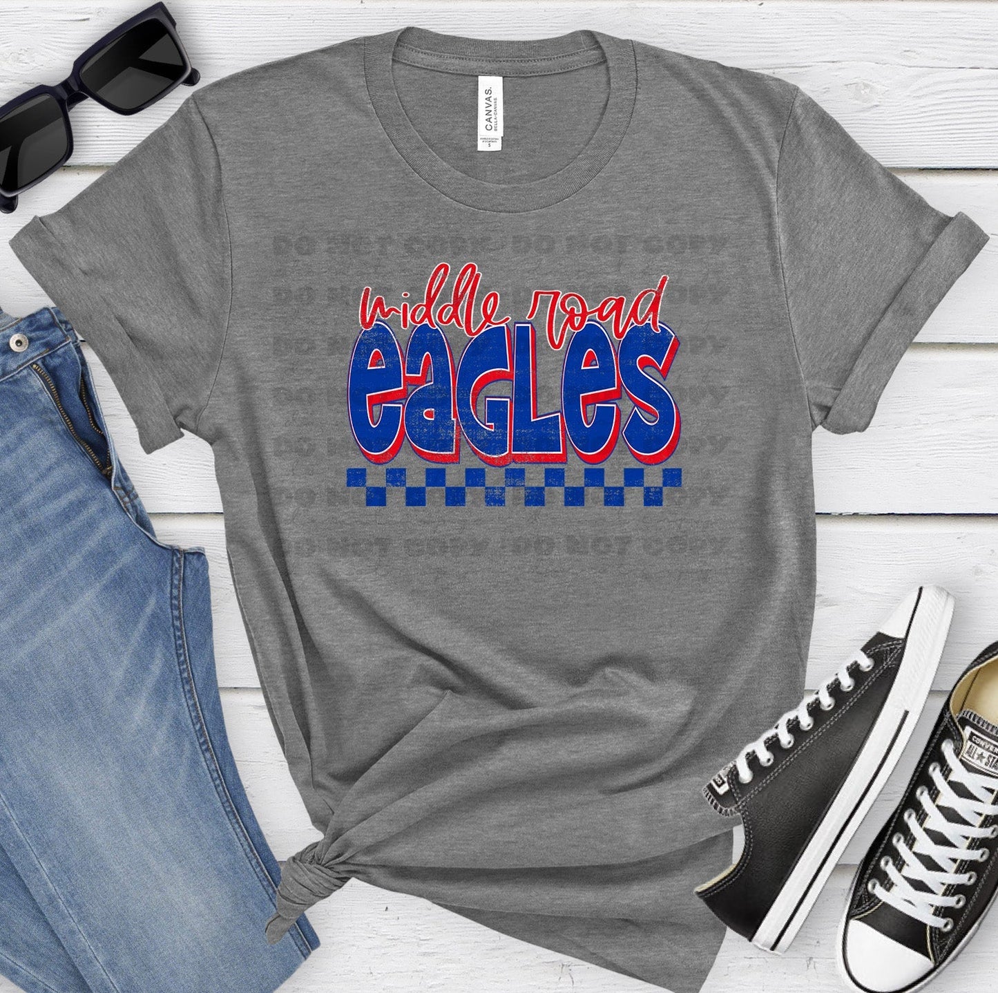 Middle Road Eagles Royal Red Grunge-Lovie T Designs