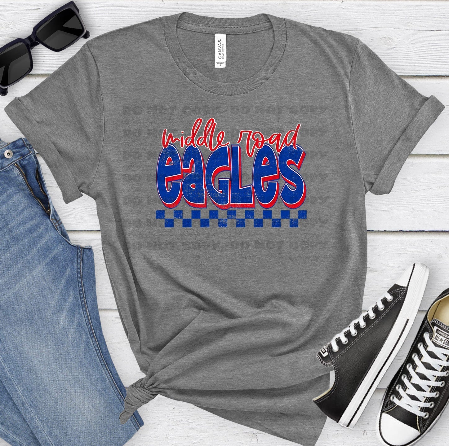 Middle Road Eagles Royal Red Grunge-Lovie T Designs