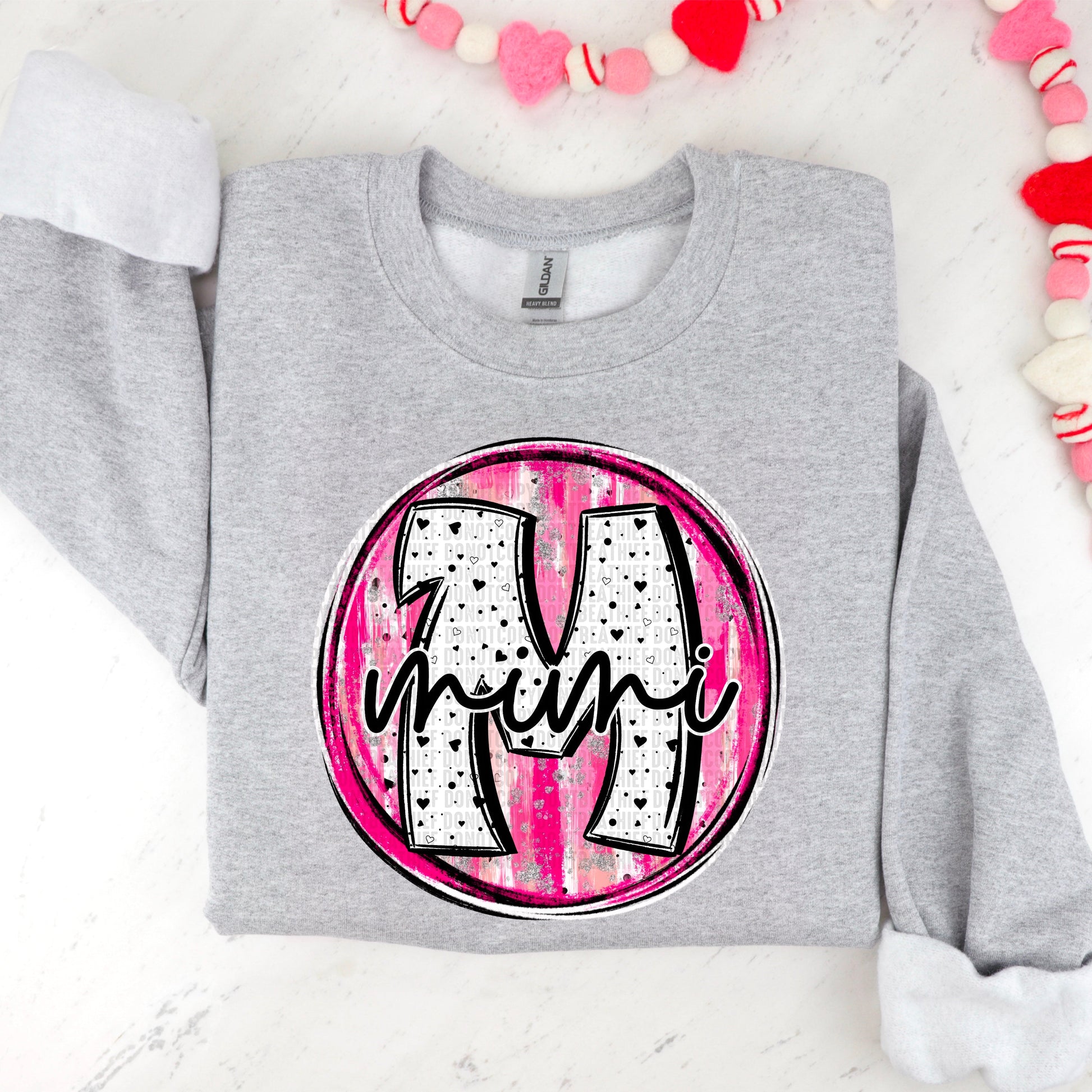 Mimi Valentine Circle Name-[DTF Transfer]-Lovie T Designs