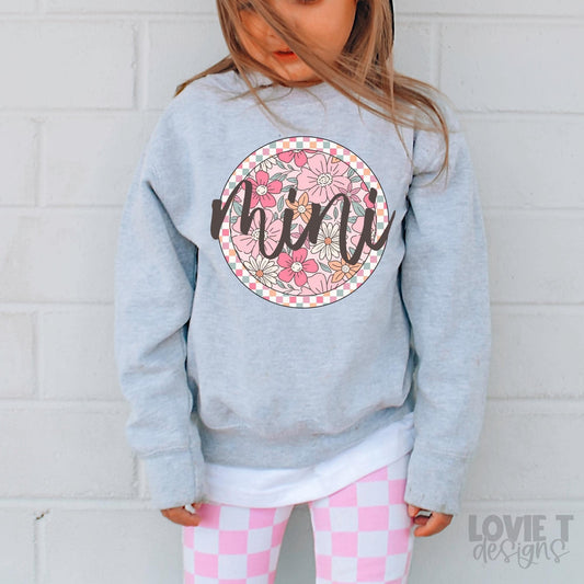 Mini Checkered Floral in Summery Colors-Lovie T Designs