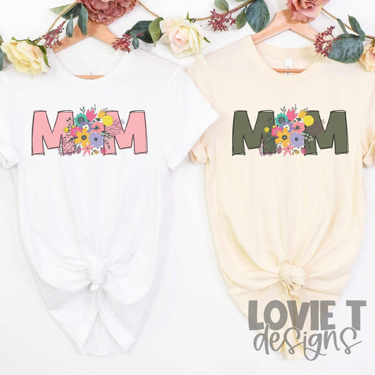 Mom with Florals-Lovie T Designs