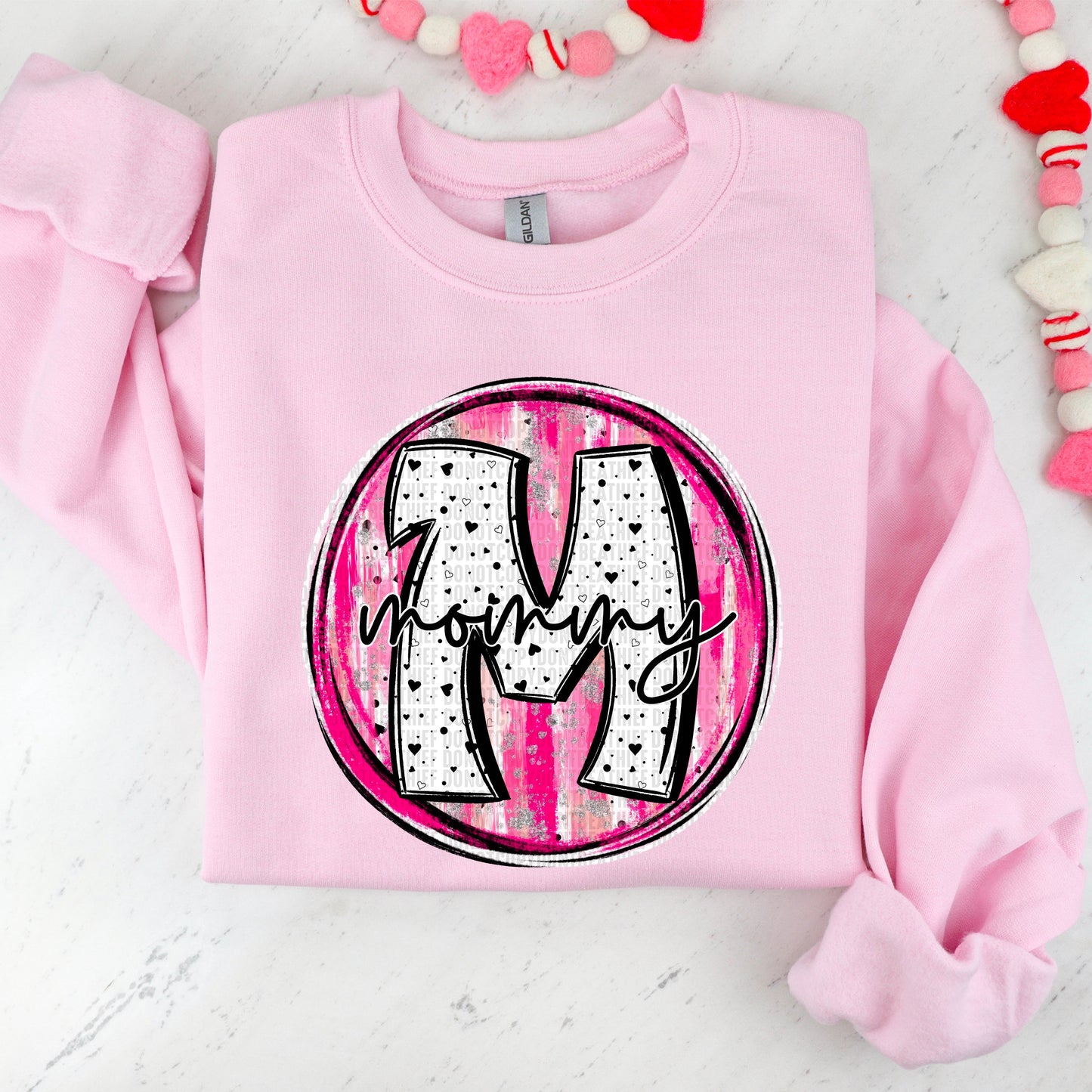 Mommy Valentine Circle Name-[DTF Transfer]-Lovie T Designs