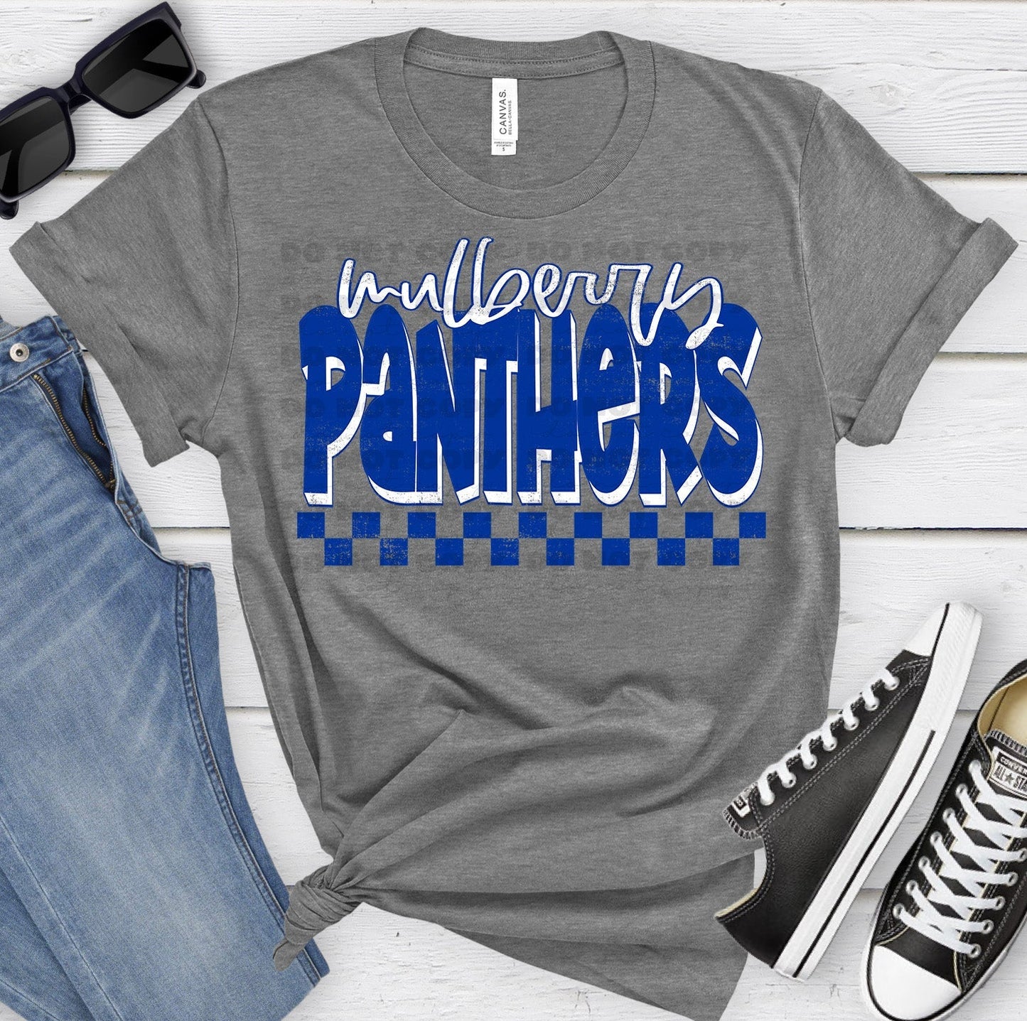 Mullberry Panthers Royal White Grunge-Lovie T Designs