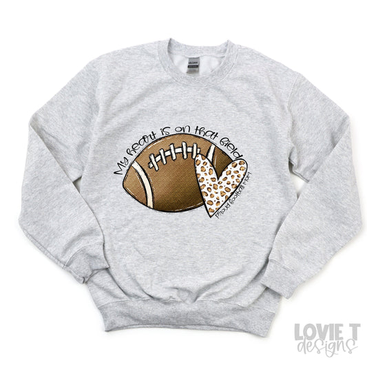 My Heart is on that FOOTBALL-Lovie T Designs