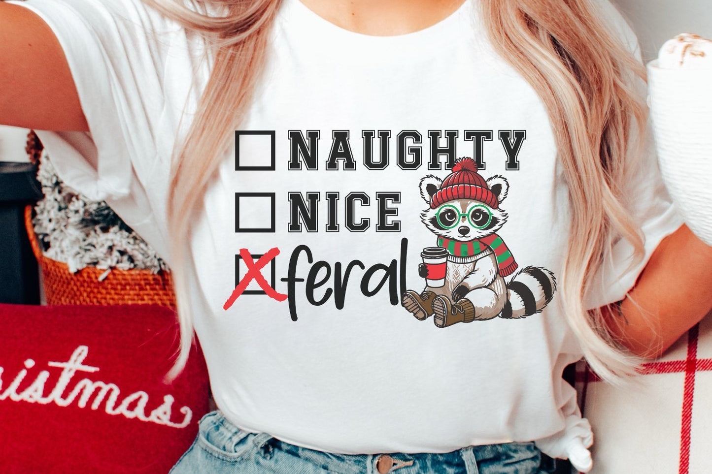 Naughty Nice Feral-[DTF Transfer]-Lovie T Designs